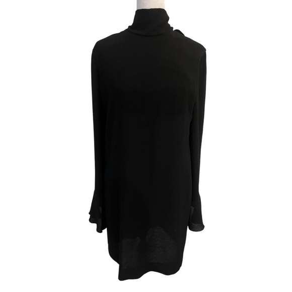 Elegant IRO Black Turtleneck wrap low back  Dress - Picture 1 of 8